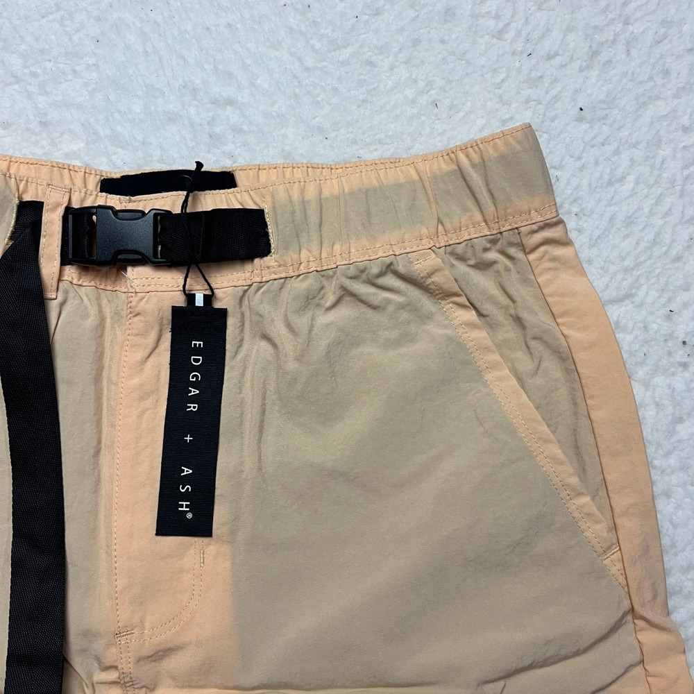 Edgar + Ash Shorts Mens Small Peach Belted Nylon‎ Utility Hiking